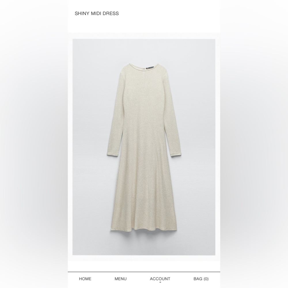 Shiny Midi Dress from Zara